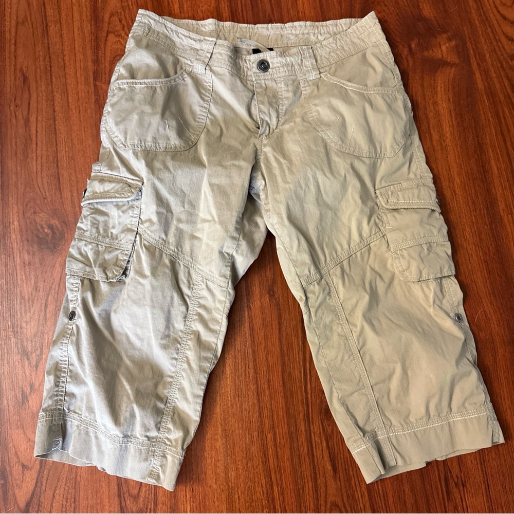 KUHL Women’s Tan Mid-Rise Lightweight Cropped Cargo Pants Size 6